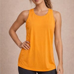 Athleta Orange Athletic Tank Top Size M Activewear